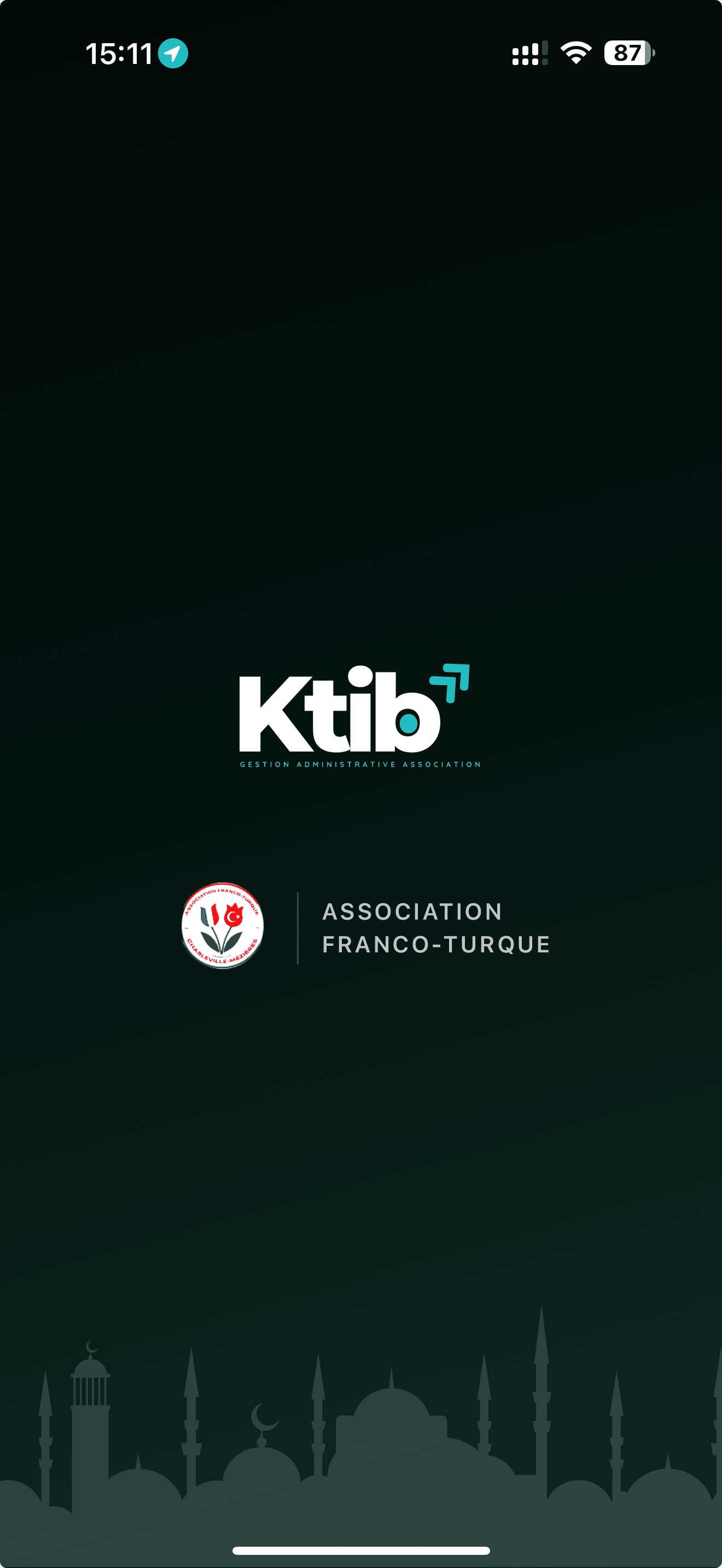 Application Ktib pour l'Association Franco-Turque