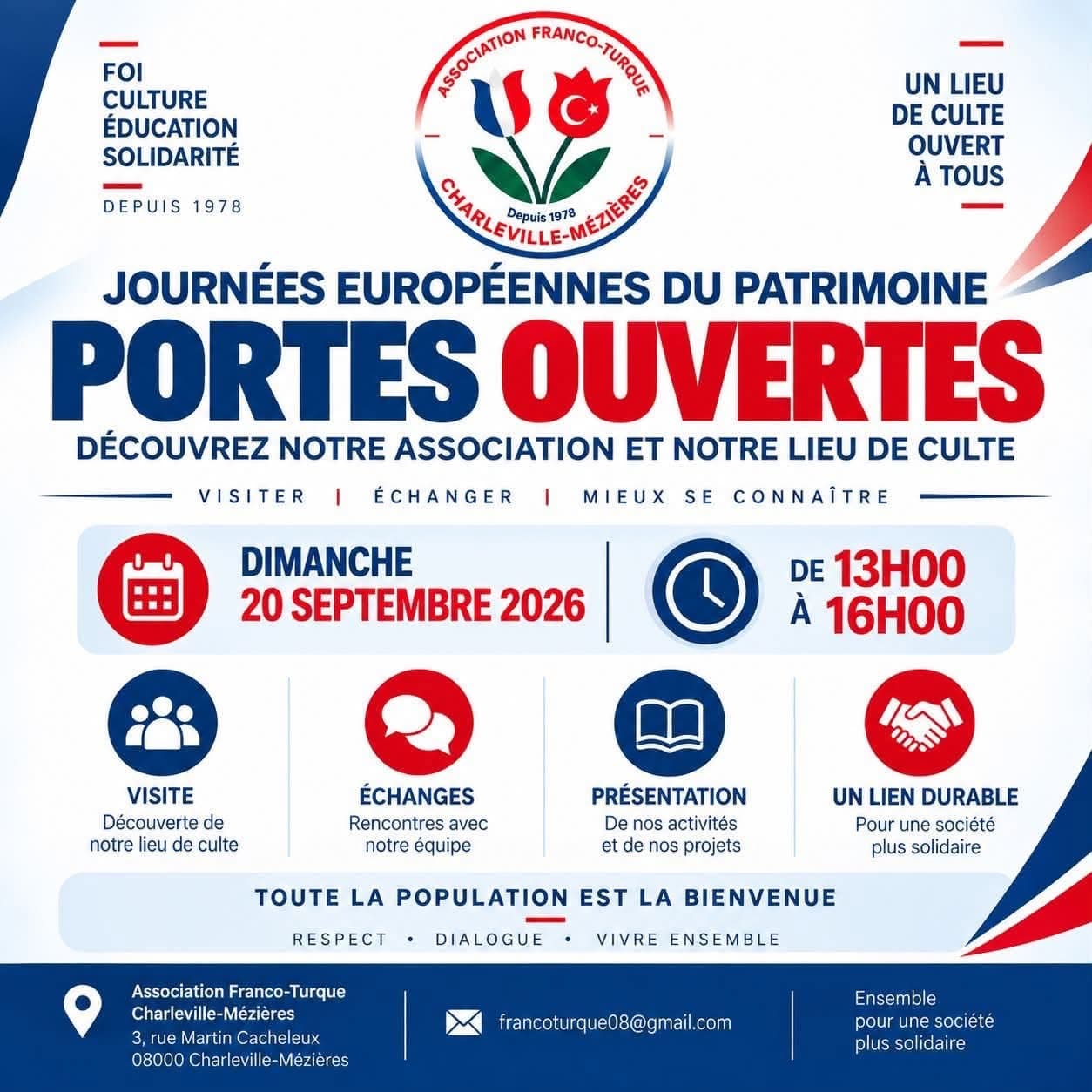 🇫🇷 PORTES OUVERTES – DIMANCHE 20 SEPTEMBRE 2026